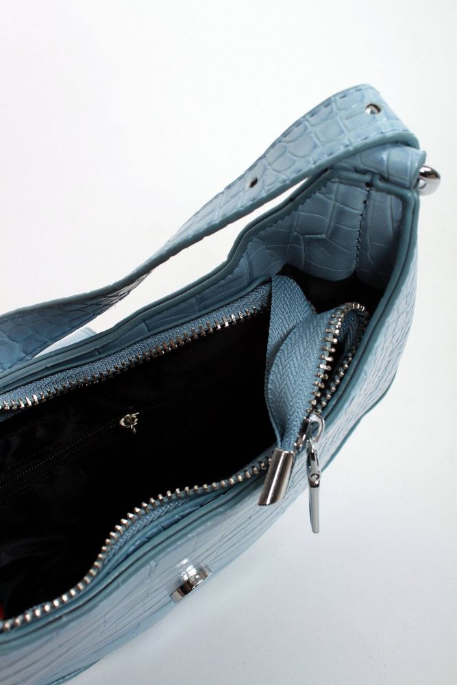 Жіноча модна блакитна сумка з екошкіри FAMO Дженніка 1137 купити недорого в Ти Купи