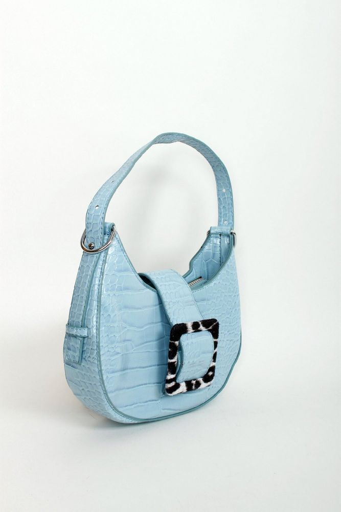 Жіноча модна блакитна сумка з екошкіри FAMO Дженніка 1137 купити недорого в Ти Купи