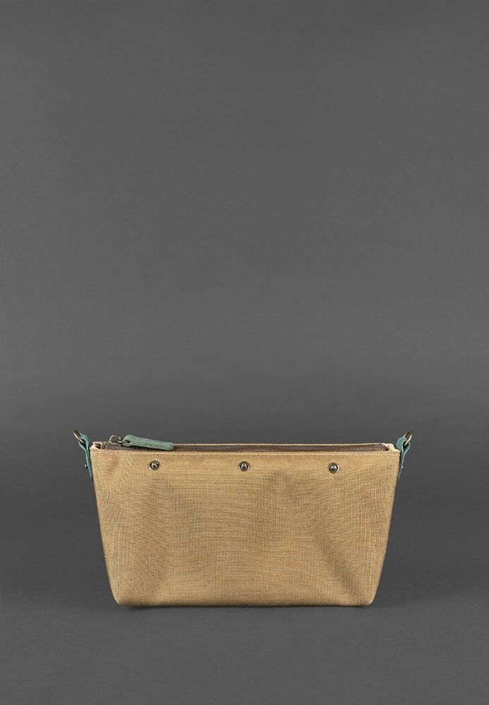 Шкіряна плетена жіноча сумка BlankNote Пазл S зелена Crazy Horse BN-BAG-31-IZ купити недорого в Ти Купи