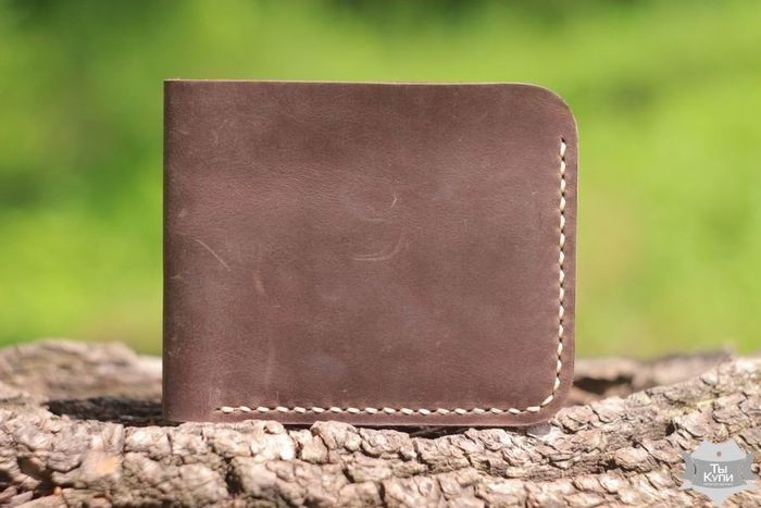 Чоловічий шкіряний гаманець ручної роботи VOILE vl-mw2-brn-beg купити недорого в Ти Купи
