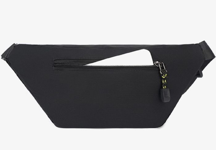 Классическая текстильная сумка на пояс черная Confident AT09-T-10866A купить недорого в Ты Купи
