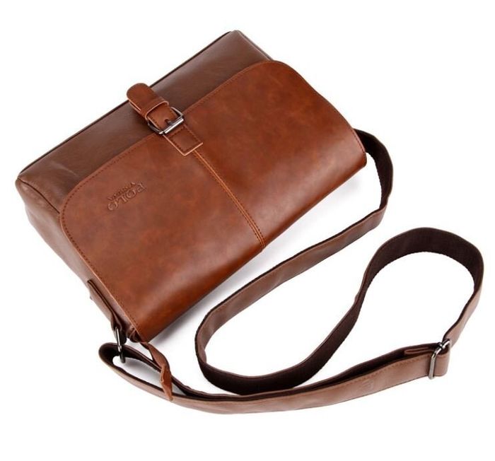 Мужская коричневая деловая сумка Polo 8815 купить недорого в Ты Купи