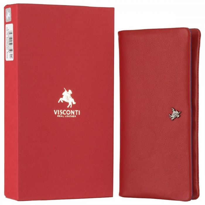 Visconti CM70 Анна (червона/римба) жіночий шкіряний гаманець купити недорого в Ти Купи