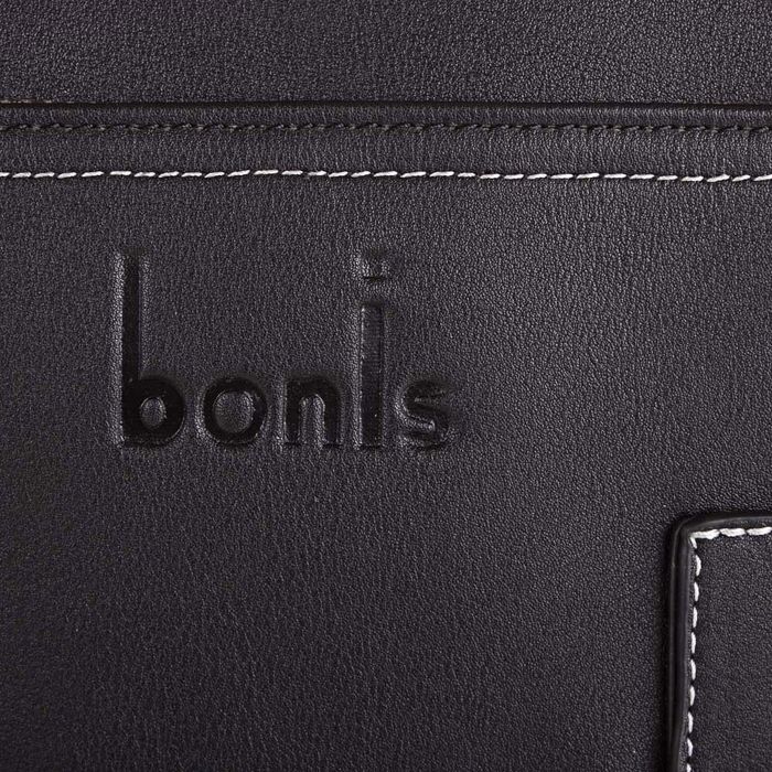 Чоловіча чорна практична сумка-планшет з якісного шкірозамінника BONIS купити недорого в Ти Купи