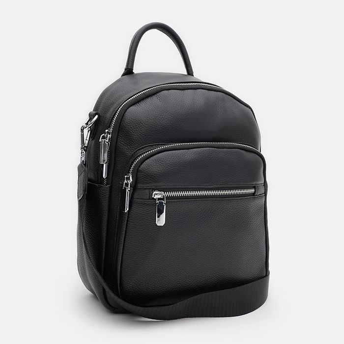 Шкіряний жіночий рюкзак Keizer K18123bl-black купити недорого в Ти Купи