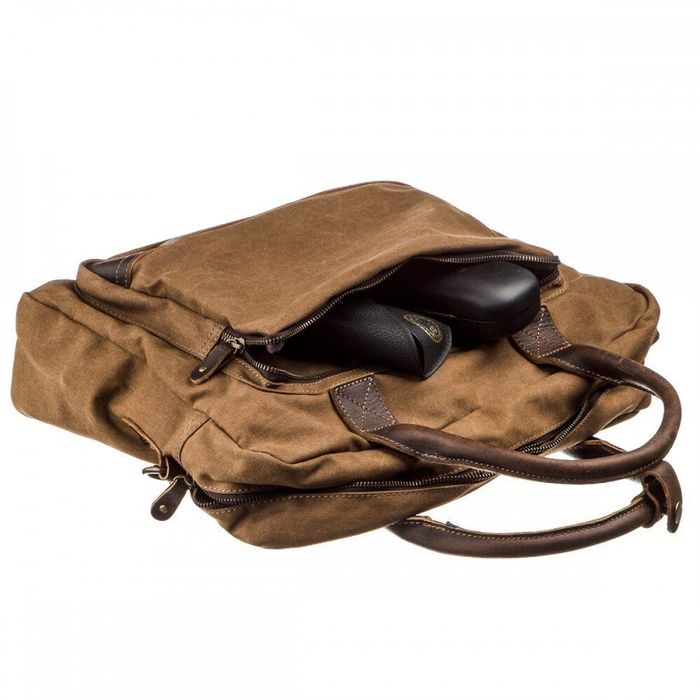 Мужская коричневая текстильная сумка для ноутбука Vintage 20118 купить недорого в Ты Купи