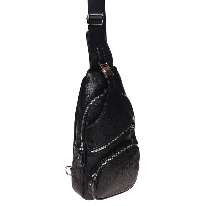 Шкіряний чоловічий рюкзак Borsa Leather K15026-black купити недорого в Ти Купи