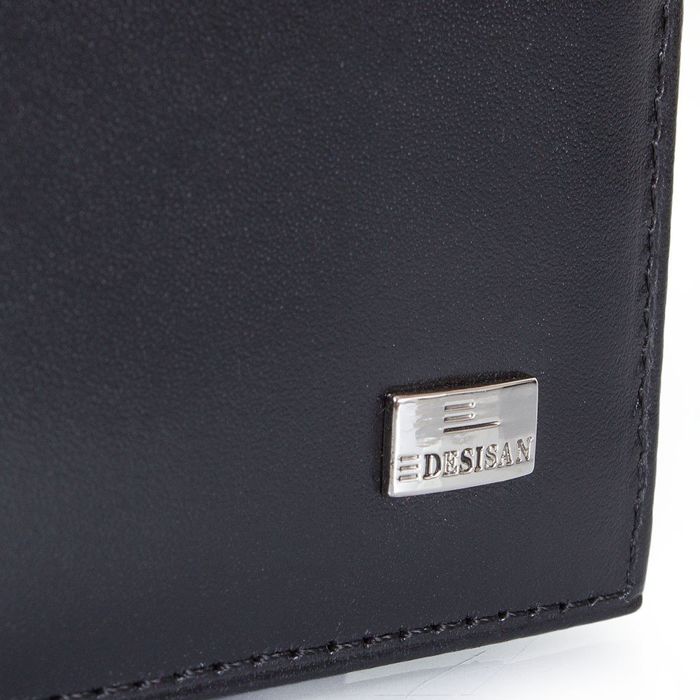 Мужской кожаный черный бумажник DESISAN SHI112-1-2GL купить недорого в Ты Купи