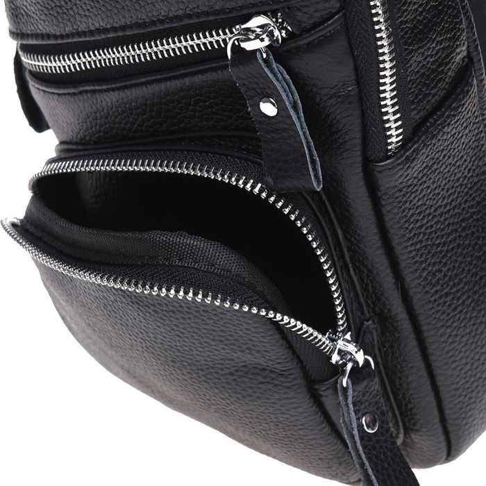 Мужской кожаный рюкзак Borsa Leather K15026-black купить недорого в Ты Купи