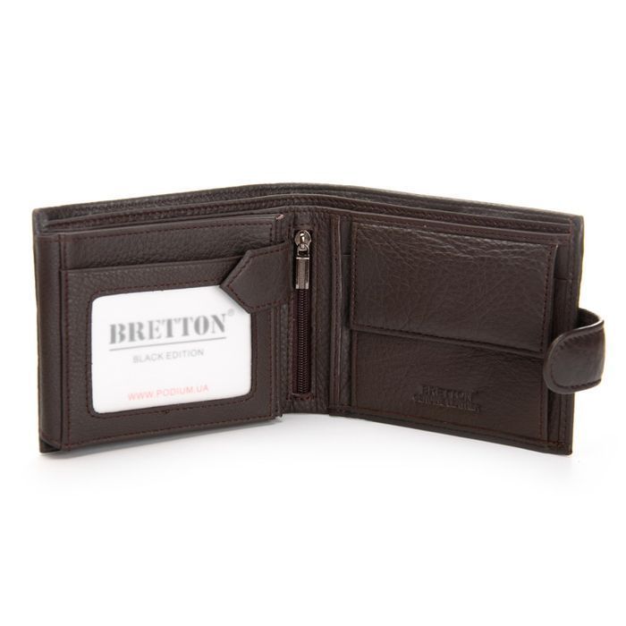 Чоловічий шкіряний гаманець BE BRETTON 208-3204 brown купити недорого в Ти Купи