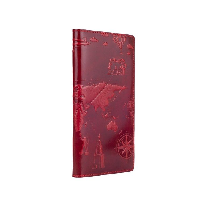 Кожаный бумажник Hi Art WP-05 S7 7 wonders of the world красный Красный купить недорого в Ты Купи