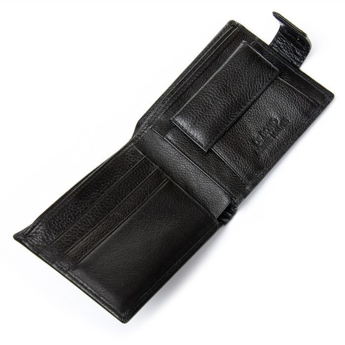 Мужской кожаный кошелек DR. BOND M4CK black купить недорого в Ты Купи