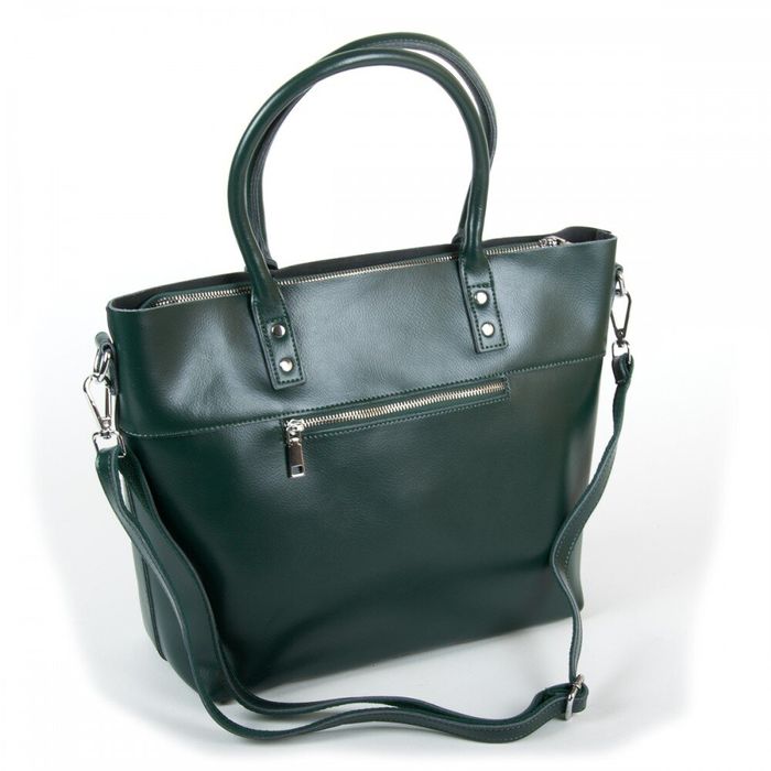 Женская зеленая кожаная сумка ALEX RAI 9-01 8776 dark-green купить недорого в Ты Купи