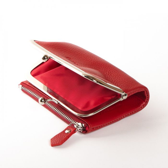 Женский кожаный кошелек Classik DR. BOND WN-23-13 red купить недорого в Ты Купи