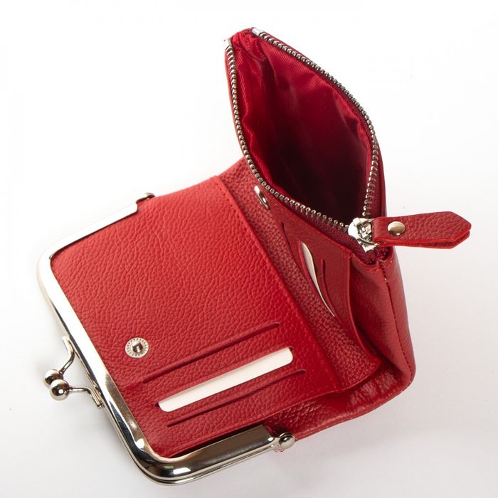Шкіряний жіночий гаманець Classik DR. BOND WN-23-13 red купити недорого в Ти Купи