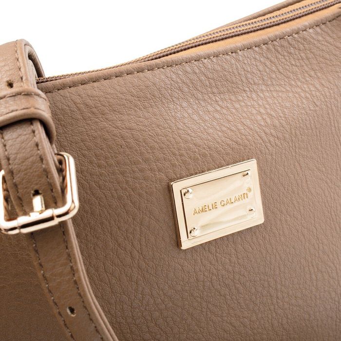 Жіноча сумка-клатч зі шкірозамінника AMELIE GALANTI a976116-beige купити недорого в Ти Купи