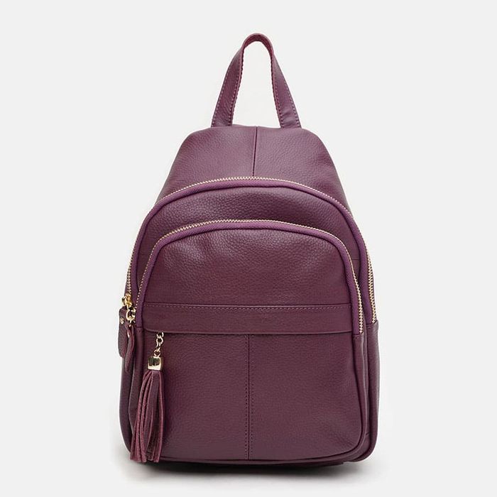 Шкіряний жіночий рюкзак Borsa Leather K11032v-violet купити недорого в Ти Купи