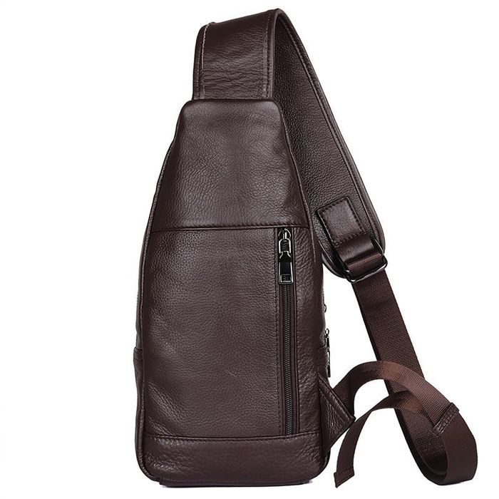John McDee JD4004c шкіряний коричневий рюкзак купити недорого в Ти Купи