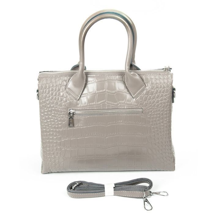 Женская кожаная сумка ALEX RAI 1561 grey croco купить недорого в Ты Купи