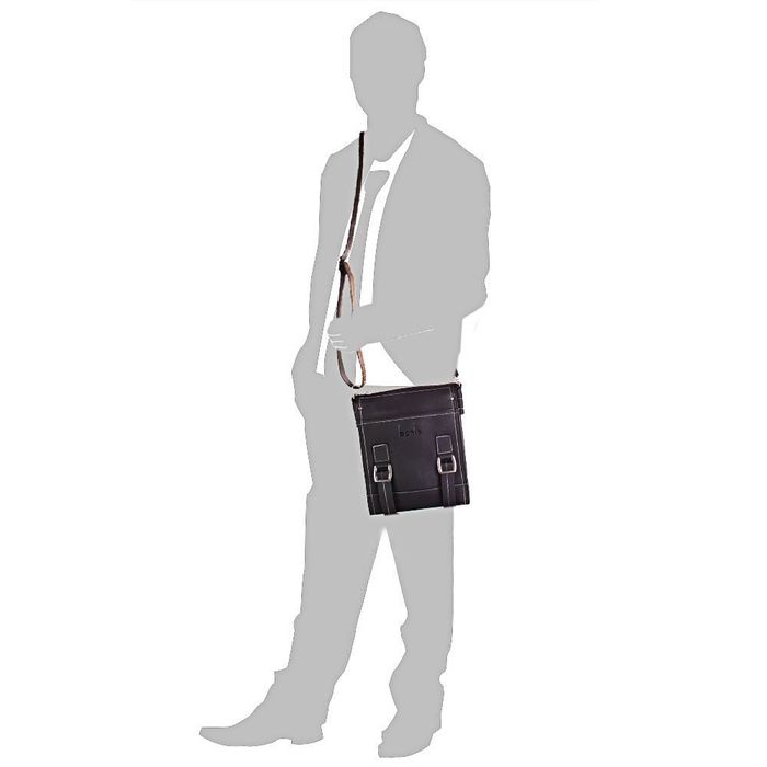 Чоловіча чорна практична сумка-планшет з якісного шкірозамінника BONIS купити недорого в Ти Купи