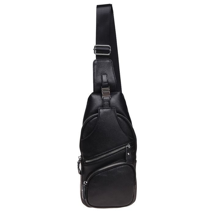 Шкіряний чоловічий рюкзак Borsa Leather K15026-black купити недорого в Ти Купи