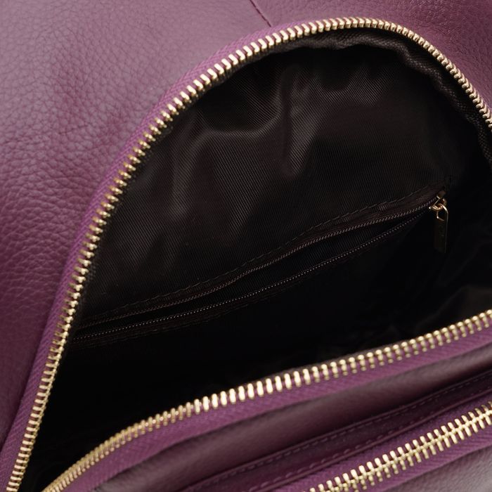 Шкіряний жіночий рюкзак Borsa Leather K11032v-violet купити недорого в Ти Купи