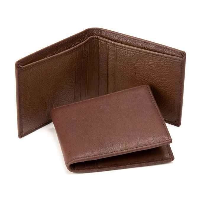 Мужское маленькое портмоне кожаное коричневое Tiding Bag M39-609-21DB купить недорого в Ты Купи