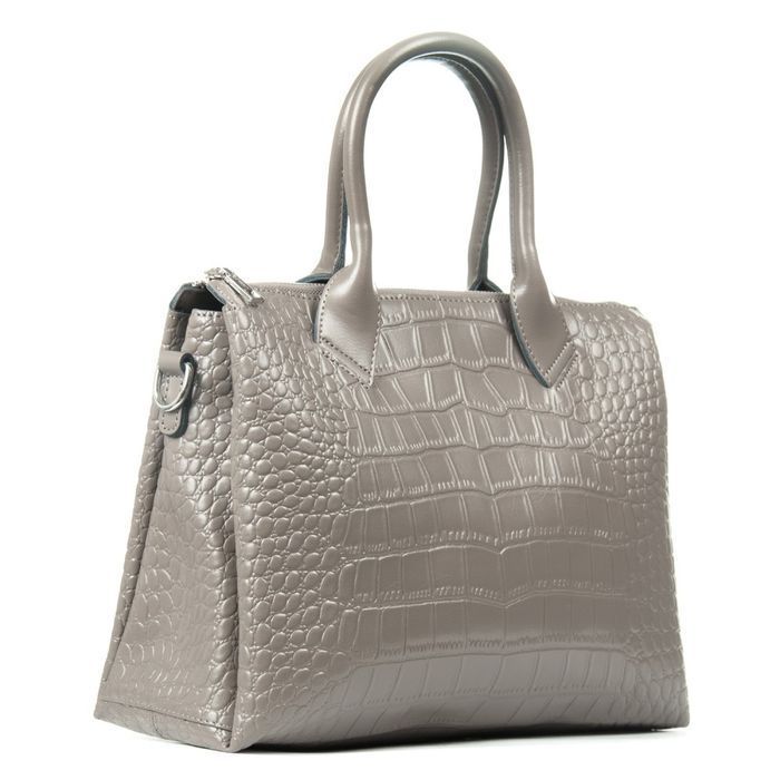Женская кожаная сумка ALEX RAI 1561 grey croco купить недорого в Ты Купи