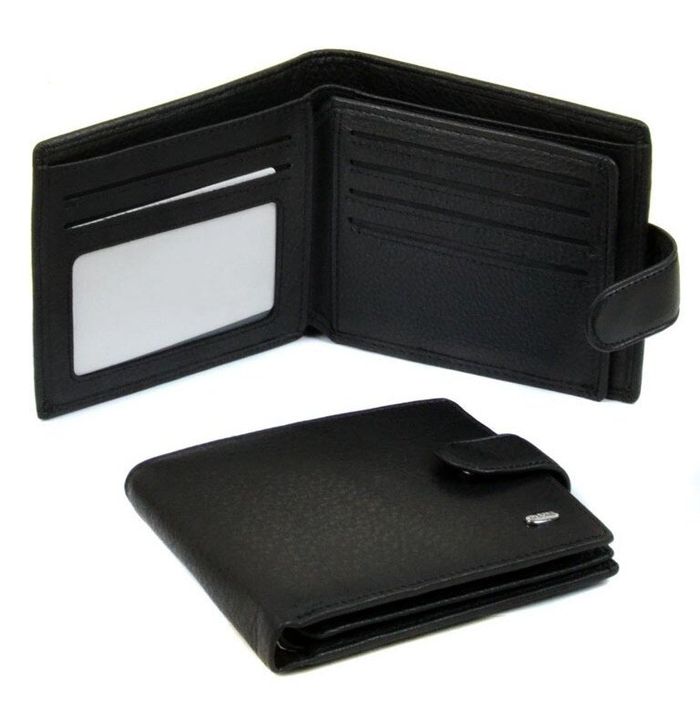 Чоловічий шкіряний гаманець Classik Dr.Bond MS-3 black купити недорого в Ти Купи