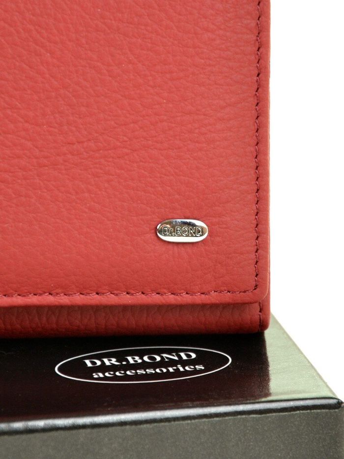 Кожаный кошелек Classik DR. BOND W1-V-2 red купить недорого в Ты Купи