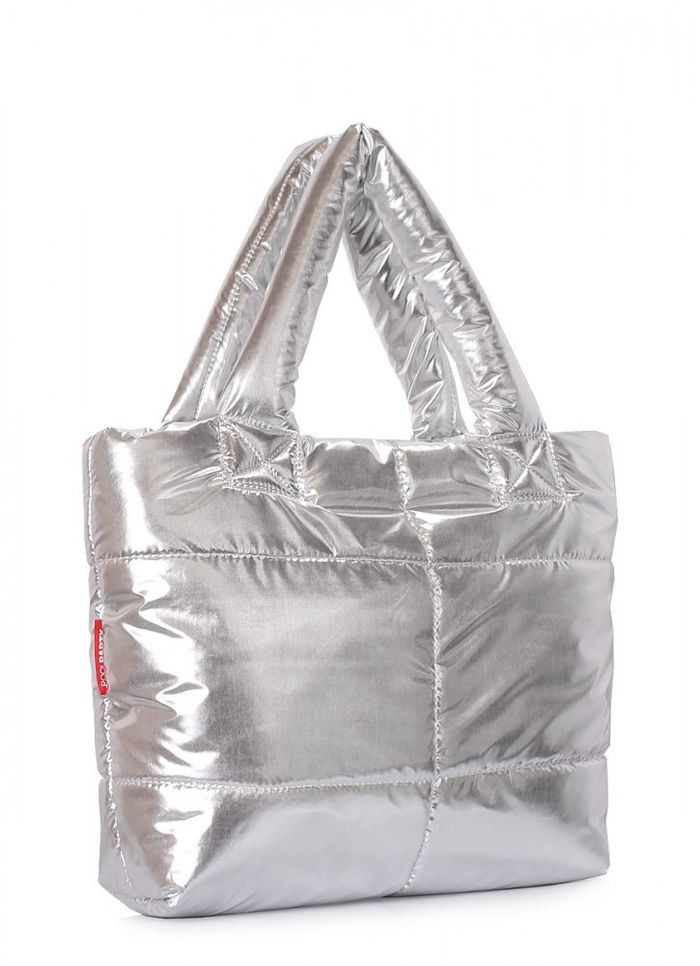 Дута жіноча сумочка Poolparty fluffy-silver купити недорого в Ти Купи
