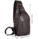 Кожаный коричневый рюкзак-слинг John McDee jd4004c