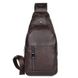 Кожаный коричневый рюкзак-слинг John McDee jd4004c