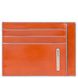 Оранжевая кожаная кредитница Piquadro Blue Square (PP2762B2_AR) купить недорого в Ты Купи