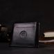 Шкіряний чоловічий затискач для купюр ручної роботи з тримачем Apple AirTag GRANDE PELLE 11619, Чорний