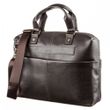 Мужская тёмно-коричневая кожаная сумка для ноутбука SHVIGEL 11247