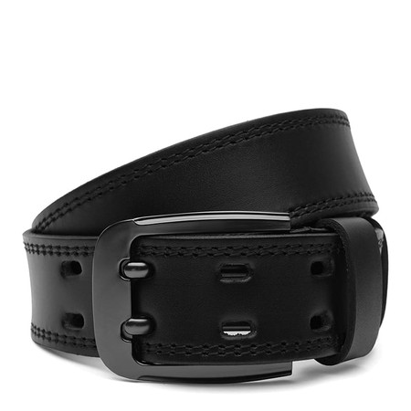Мужской кожаный ремень Borsa Leather V1FX27-black купить недорого в Ты Купи