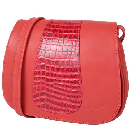 Кожаная сумка LASKARA LK-DD217-red-croco купить недорого в Ты Купи