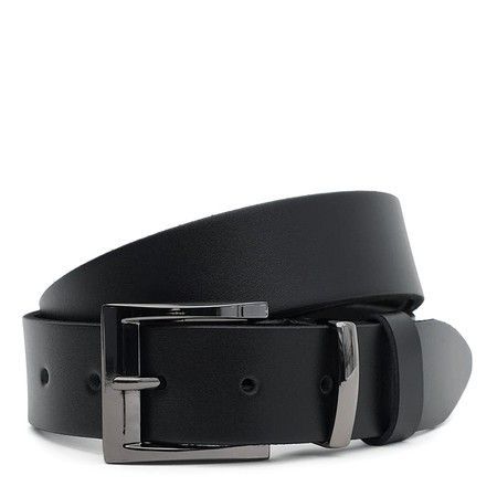 Чоловічий шкіряний ремінь Borsa Leather 125vfx86-black купити недорого в Ти Купи