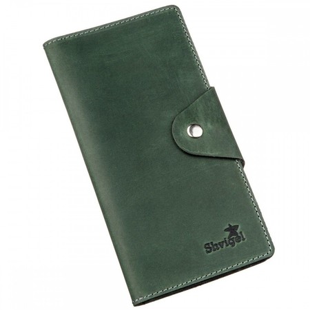 Жіночий шкіряний гаманець SHVIGEL 16168 Зелений купити недорого в Ти Купи