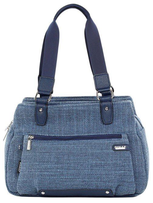 Женская городская сумка Dolly 479 темно-синяя купить недорого в Ты Купи