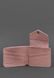 Жіночий шкіряний гаманець 4.2 на кнопці рожевий BN-PM-4-2-рожевий-персик