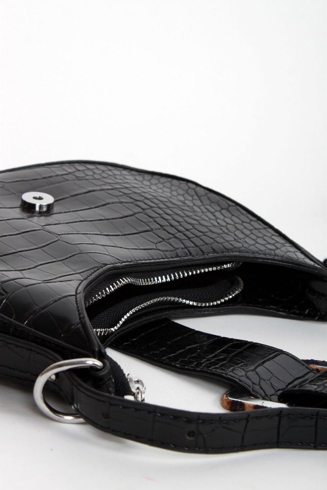 Жіноча модна чорна сумка з екошкіри FAMO Дженніка 1137 купити недорого в Ти Купи