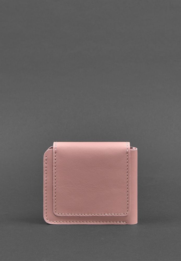 Жіночий шкіряний гаманець 4.2 на кнопці рожевий BN-PM-4-2-рожевий-персик купити недорого в Ти Купи