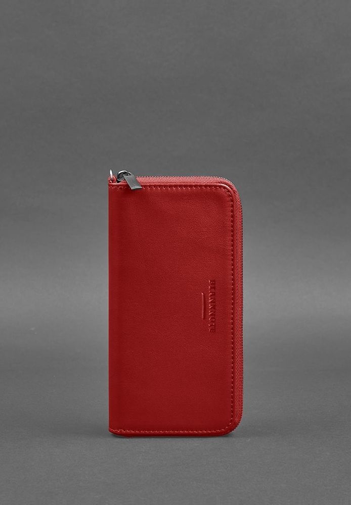 Шкіряне чоловіче портмоне на блискавці 6.1 червоне BN-PM-6-1-RED купити недорого в Ти Купи