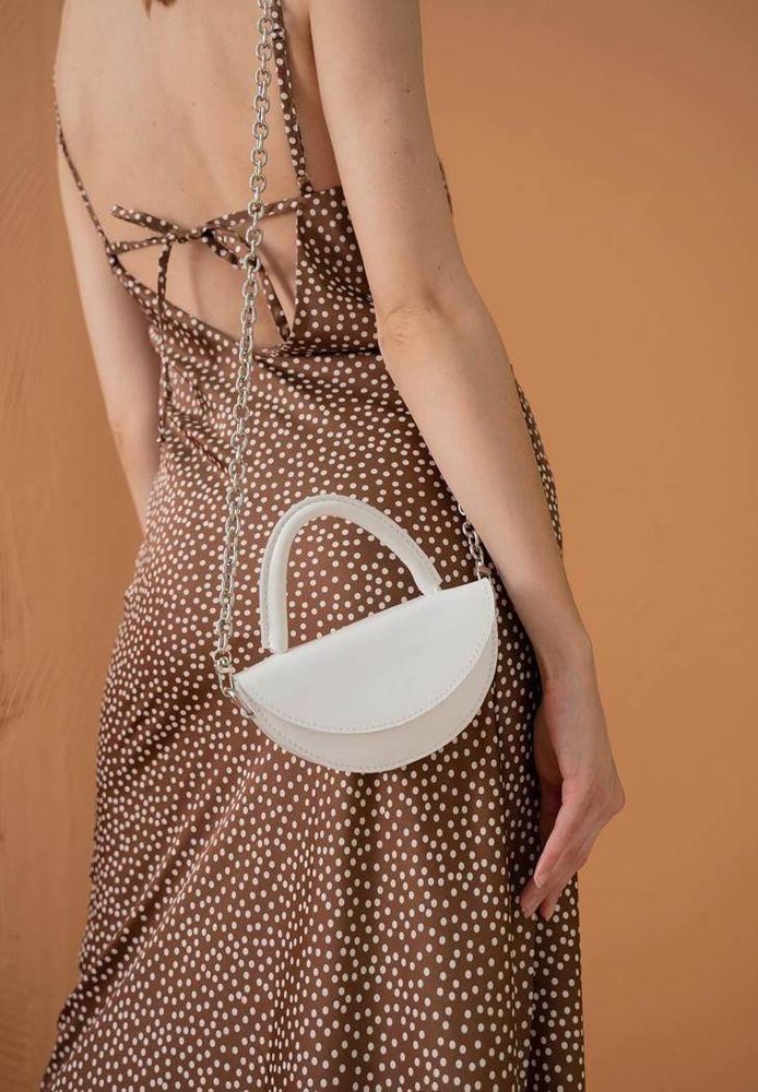 Жіноча шкіряна міні-сумка Chris Micro White TW-Chris-Mi-White купити недорого в Ти Купи