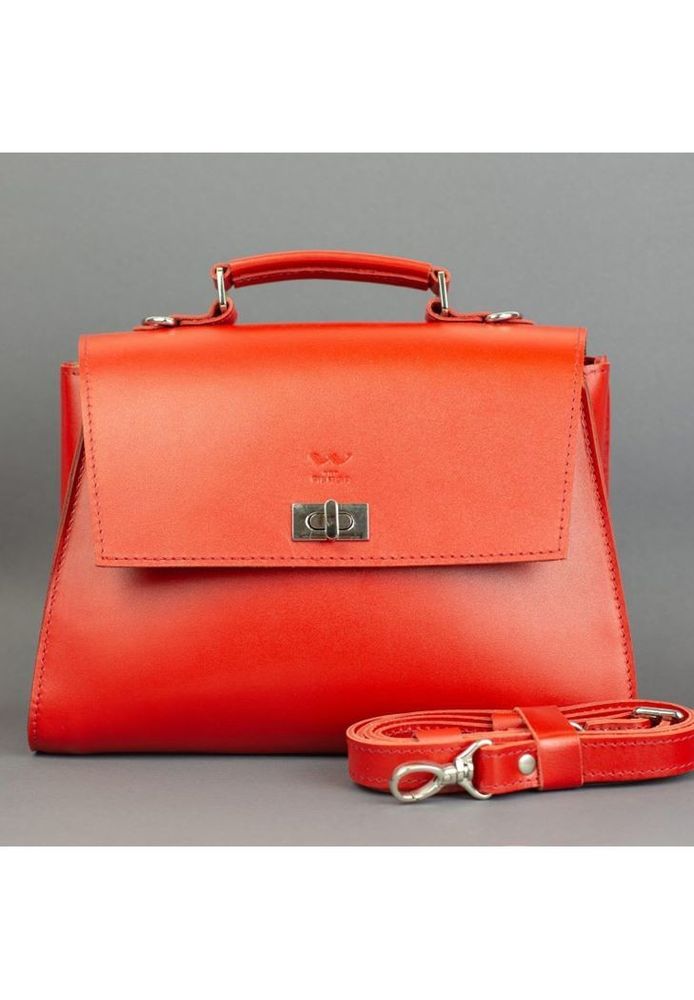 Жіноча шкіряна сумка The Wings Classic червона TW-CLASSIC-RED-KSR купити недорого в Ти Купи