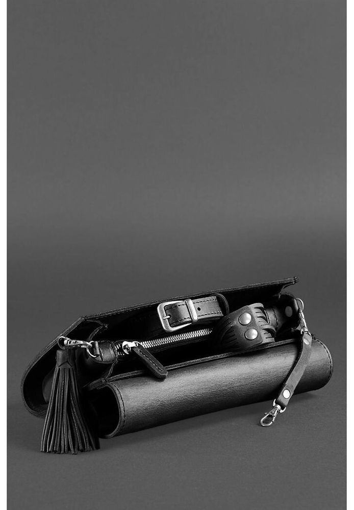 Жіноча шкіряна сумка-клатч BlankNote «Еліс» Вугілля купити недорого в Ти Купи