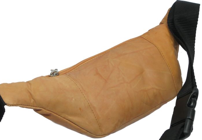 Чоловіча шкіряна руда сумка на пояс Paul Rossi 907-рудий купити недорого в Ти Купи