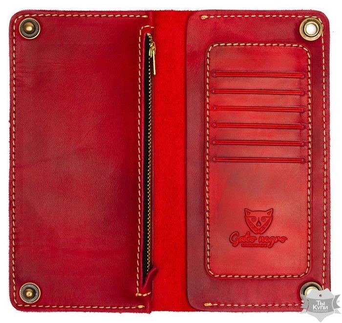 Жіночий гаманець ручної роботи Gato Negro Dragon червоний купити недорого в Ти Купи